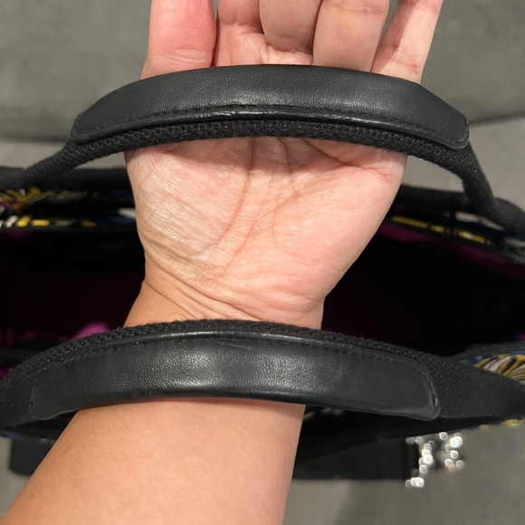 Vera Bradley Large Grand Traveler Bag Cotton Signature African Violet Floral - Picture 6 of 7